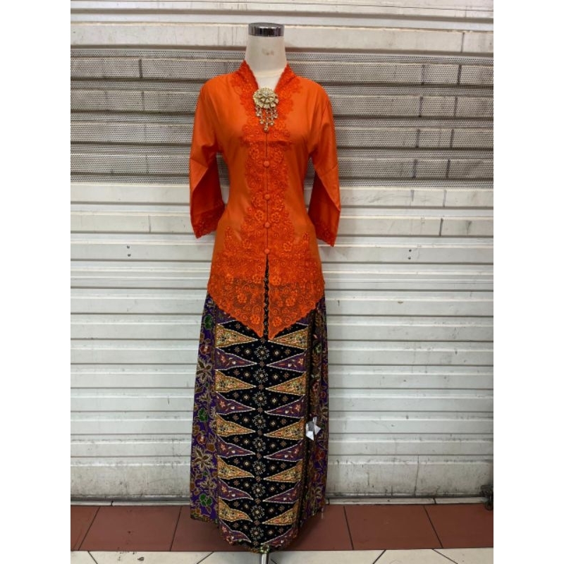 SET BAJU KEBAYA ENCIM BORDIR POLOS/KEBAYA WANITA MODERN SIZE M-5L JUMBO