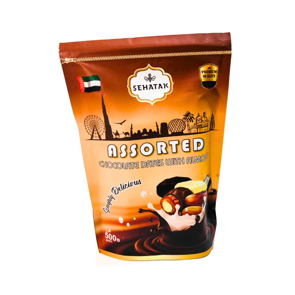 

Cokelat Kurma Almond Premium Assorted 500gr Best Quality oleh oleh haji dan umroh - kurma indonesia