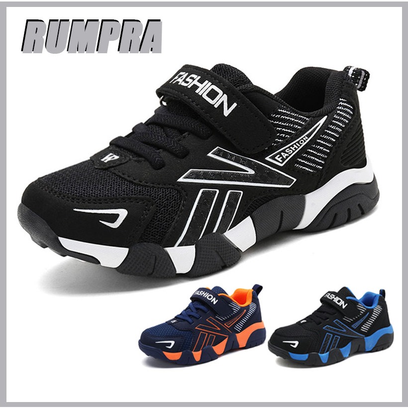 Sepatu Sneakers Anak Laki Laki sd Sepatu Sekolah Hitam Polos Sepatu Olahraga Anak Import Sepatu Seko