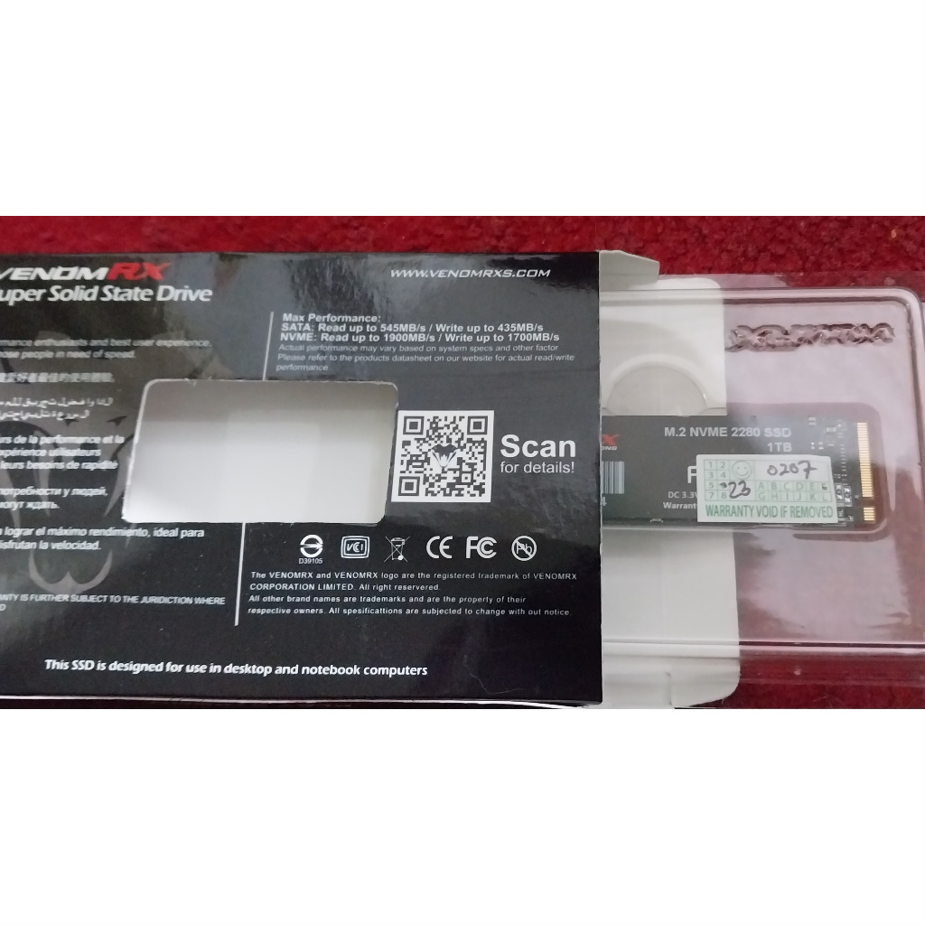 SSD NVME Venomrx 1Tb