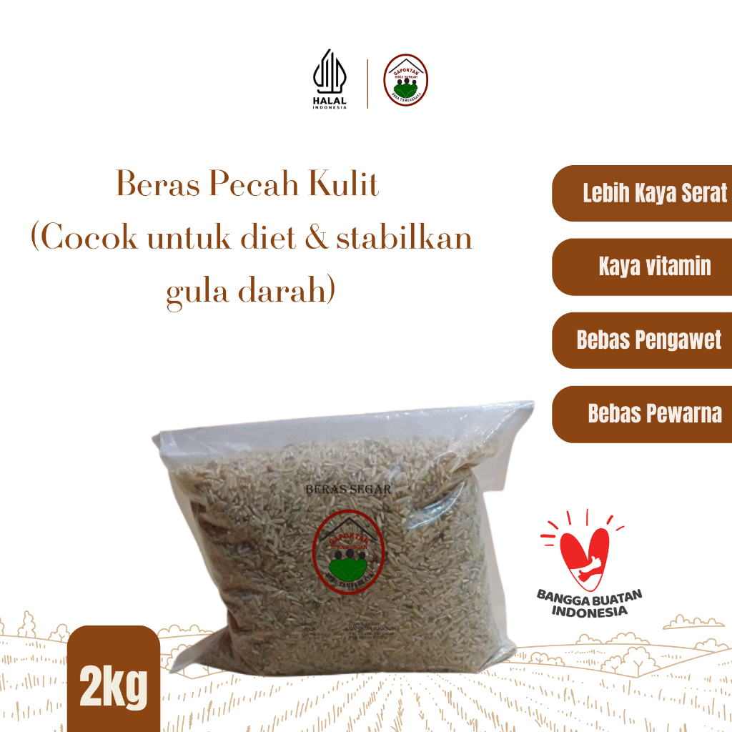 

Beras Pecah Kulit 2Kg