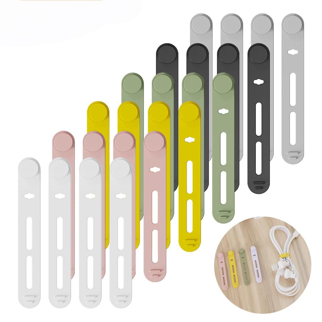 Pengikat Kabel 20pcs / Tali Pengikat Kabel Karet / Penggulung Kabel / Binder Cord Holder / Penjepit 