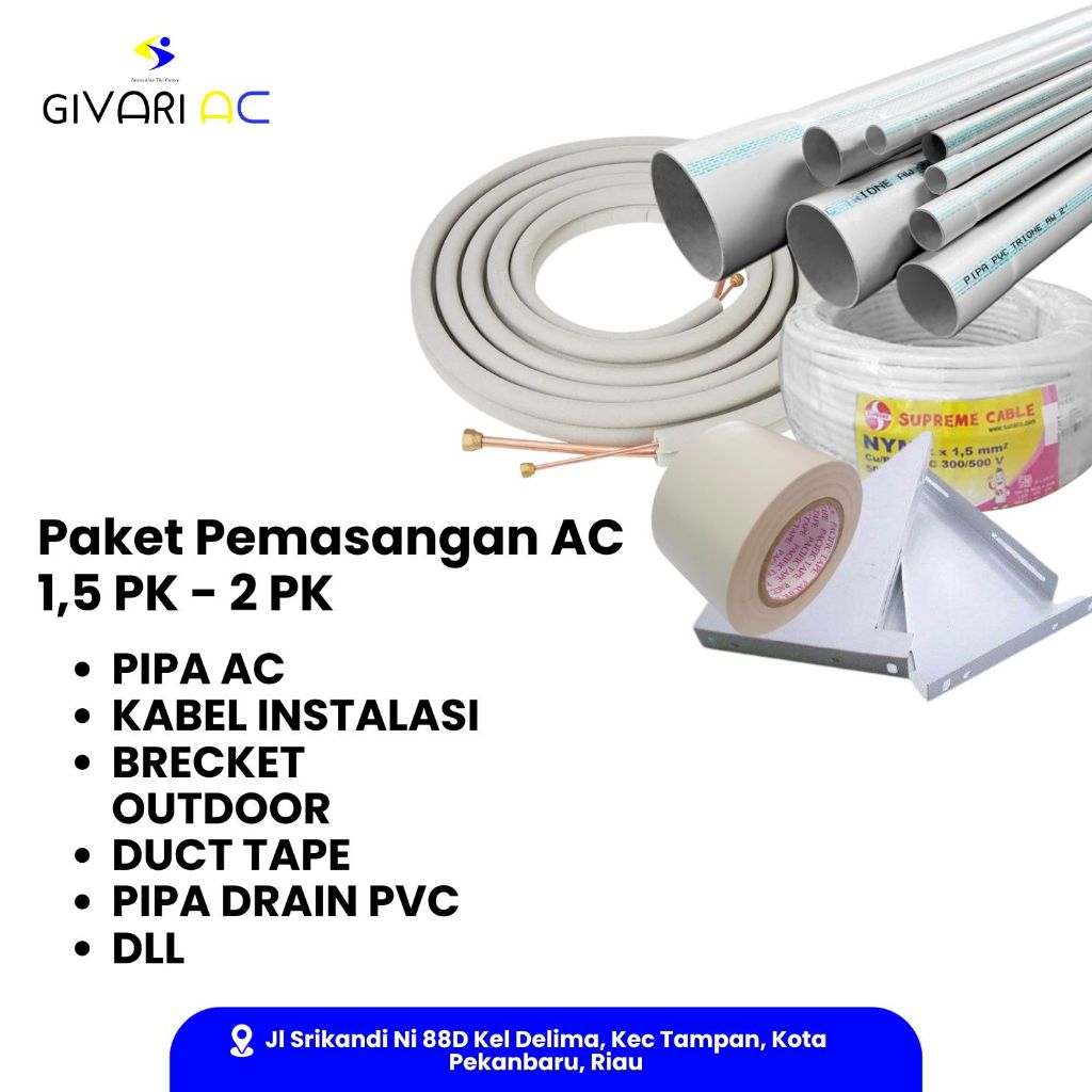 PIPA SET AC 2 PK 1/4 5/8