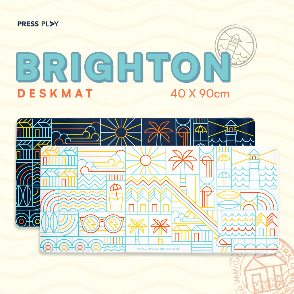 BRIGHTON Gaming Mousepad Deskmat by Press Play