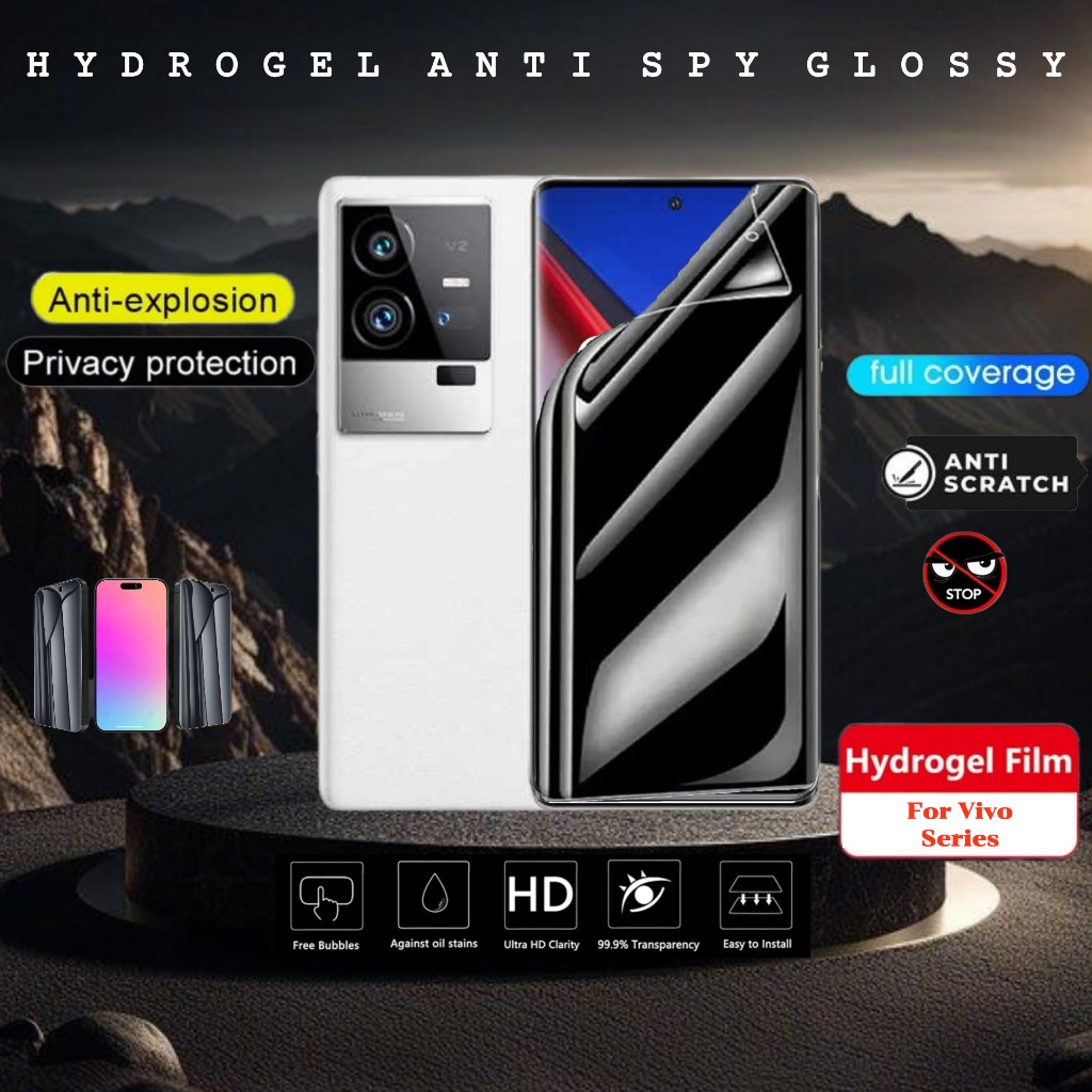 Anti gores jelly Hydrogel spy privacy glossy VIVO IQOO 11 5G IQOO 11 PRO screen protector