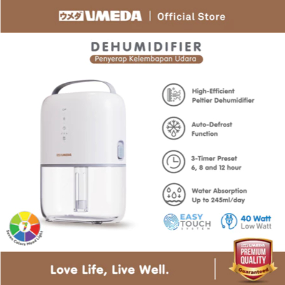 UMEDA UDH1500 Dehumidifier - Penyerap Kelembaban 20m²