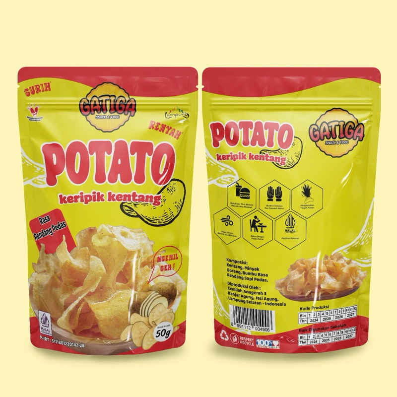 

Keripik Kentang (potato chips) GATIGA