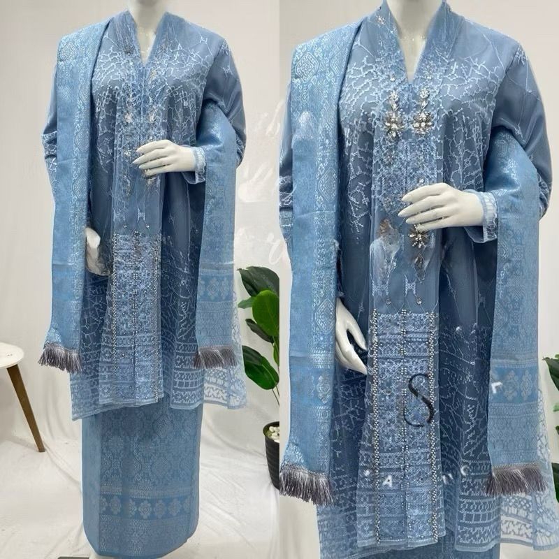 ￼Bisa COD SET KEBAYA SONGKET SELENDANG V KARTINI  / KEBAYA JUMBO / KEBAYA IBU BESAN / KEBAYA MODERN 