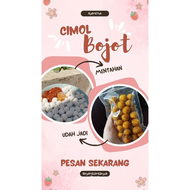 

Cimol bojot pedas daun jeruk makanan ringan cemilan pedas