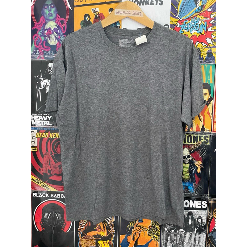Kaos polos hanes abu abu