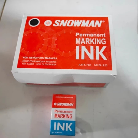 

(12 Pcs / 6 Pcs / 3 Pcs) SNOWMAN Refil Tinta Ink / Isi Ulang Tinta Spidol Permanent Warna Hitam
