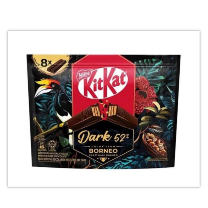 

Kit Kat Kitkat Borneo Dark 52% isi 8 Cokelat Coklat