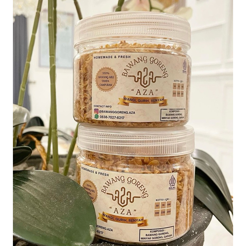 

BAWANG GORENG AZA ASLI kemasan toples 125gr