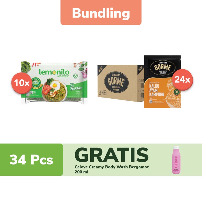 

Lemonilo Paket Murah Gorme Ayam Kampung + Mie Goreng FREE Celove Sabun