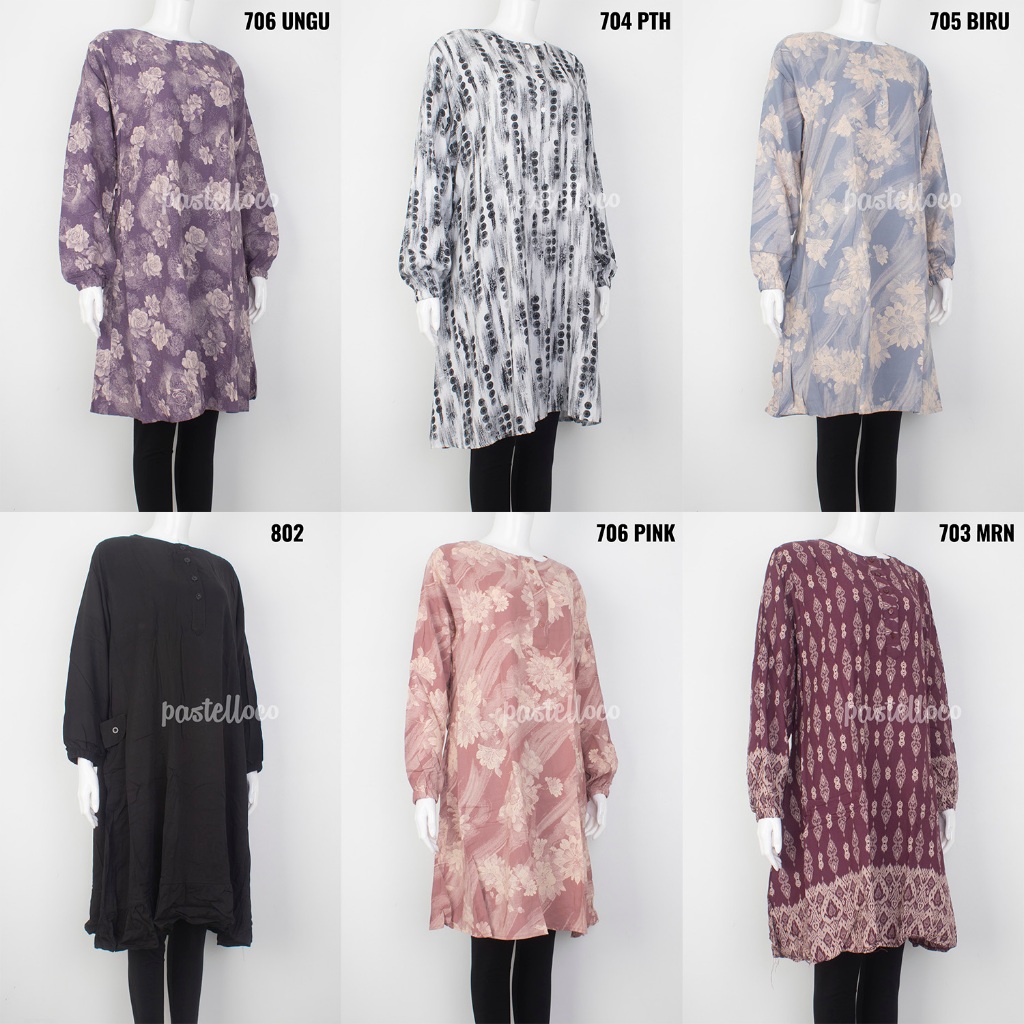 TUNIK WANITA DEWASA BAJU MUSLIM TUNIK WANITA JUMBO MERRY