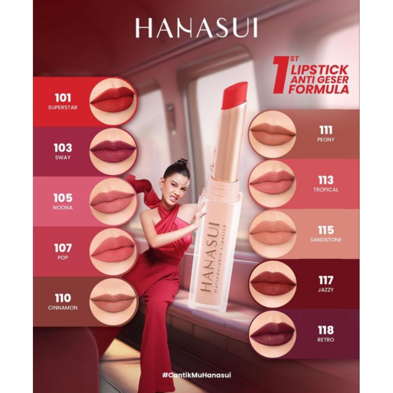 HANASUI MATTEDORABLE LISPTIK (LIPSTIK BATANG)