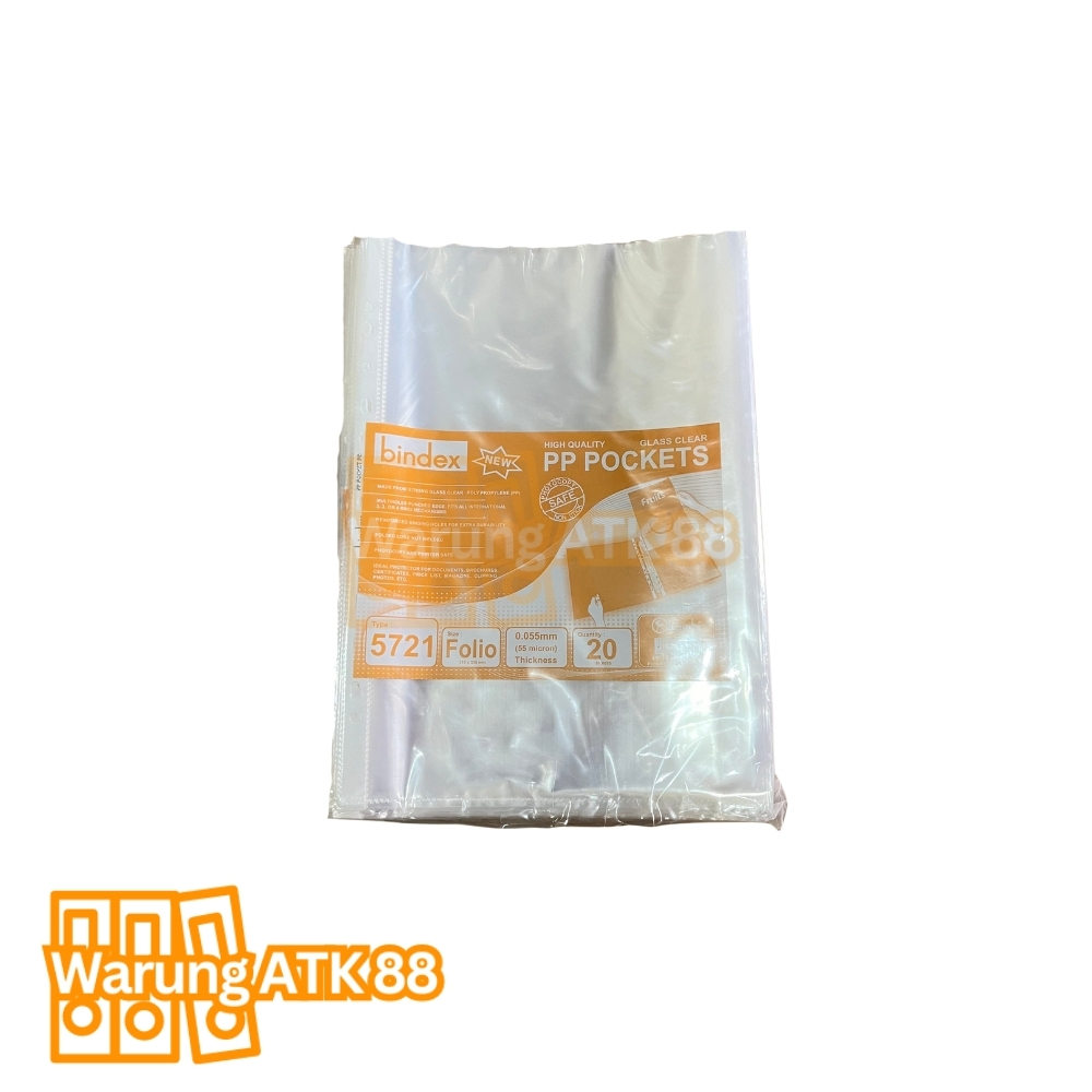 

(WARUNG ATK 88) Plastik Pocket PP Bindex Folio Bening Polos