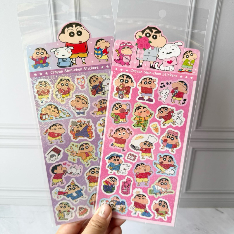 

sticker hologram crayon shinchan