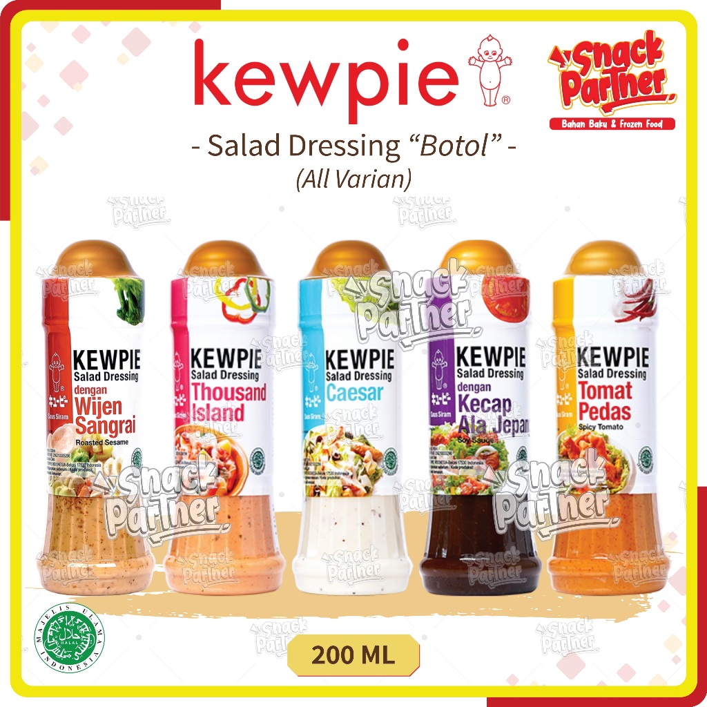 KEWPIE Salad Dressing 200 ML Botol - Saos Saus Mayonnaise Mayonaise Mayones Thousand Island Wijen Sa