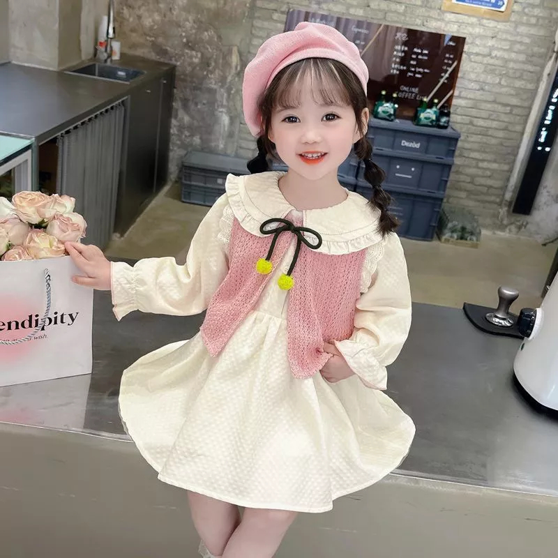 JoyfulTots Gaun Anak Perempuan Gaya Korea Gaun Gaya Wangi Kecil Gaun Bayi Set Rok