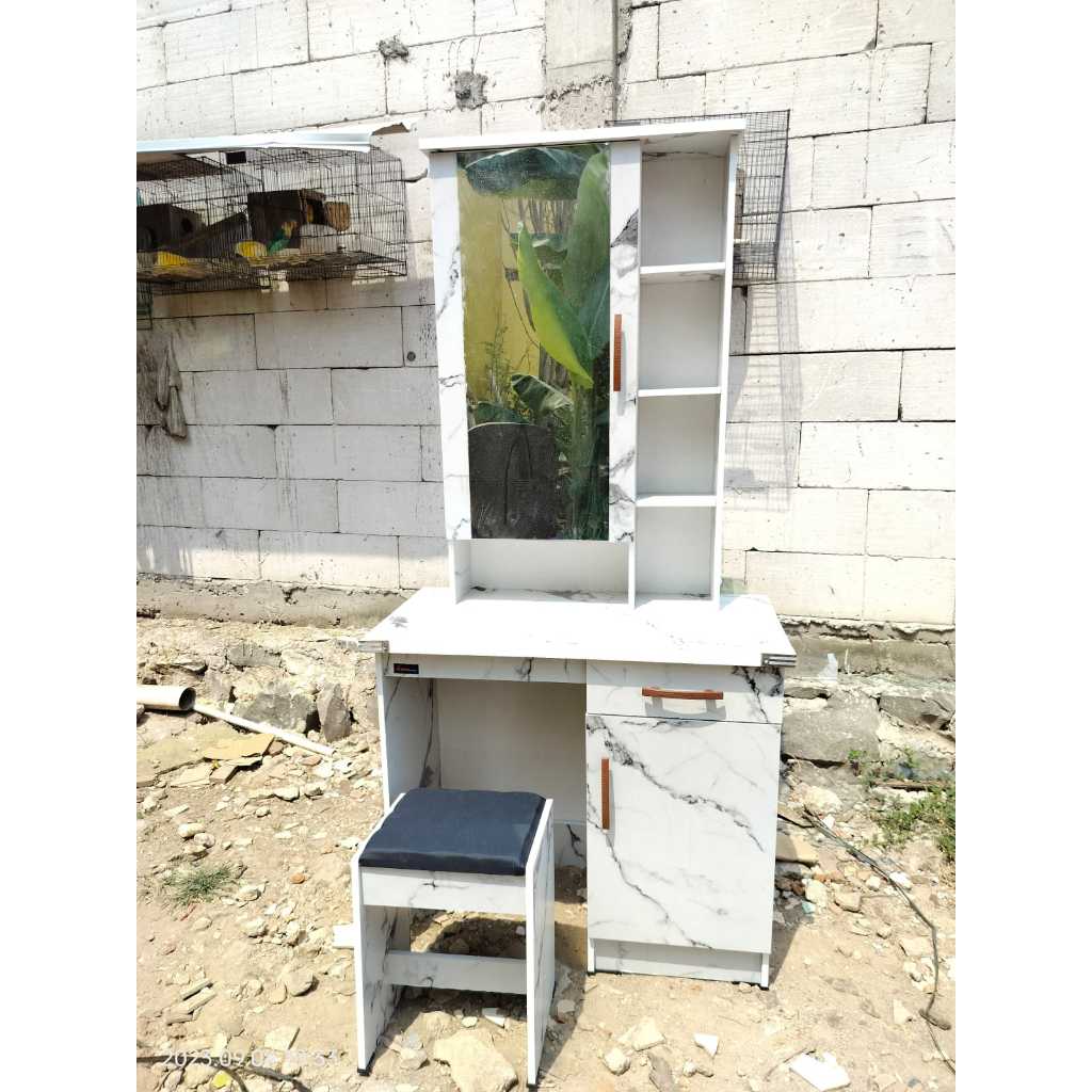 Meja rias lunar / Meja rias partikel Minimalis / Rak meja rias