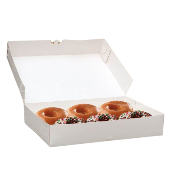 

[1pcs] Box Donat Isi 6 Kotak Dus Putih Polos