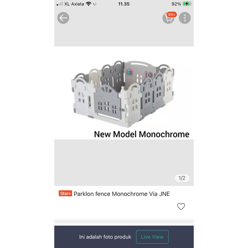 parklon fence monochrome 12+4/ pagar bayi parklon / baby fence