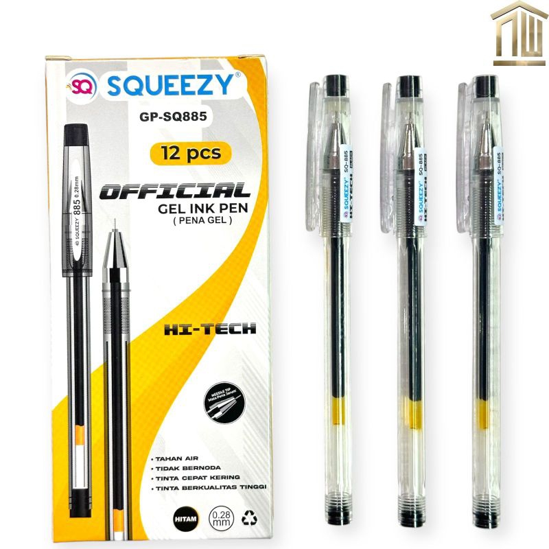 

Pulpen / Ballpoint / Pen Gell Hi Tech 0.28 Squeezy GP-SQ885 (12 Pcs)
