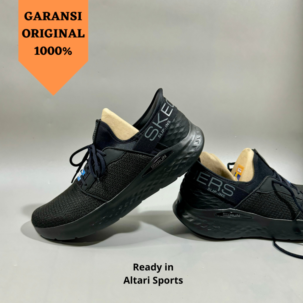 SEPATU SLIP ON PRIA SKECHERS VALOR 3.0 ORIGINAL BNIB 220903 / BBK