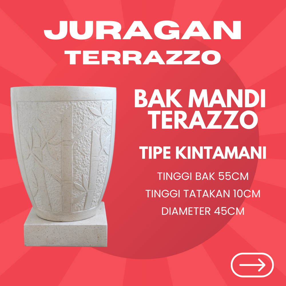 BAK MANDI KERAMIK | BAK MANDI BATU | BAK AIR TERASO | BAK GENTONG TIPE KINTAMANI - JURAGAN_TERAZZO