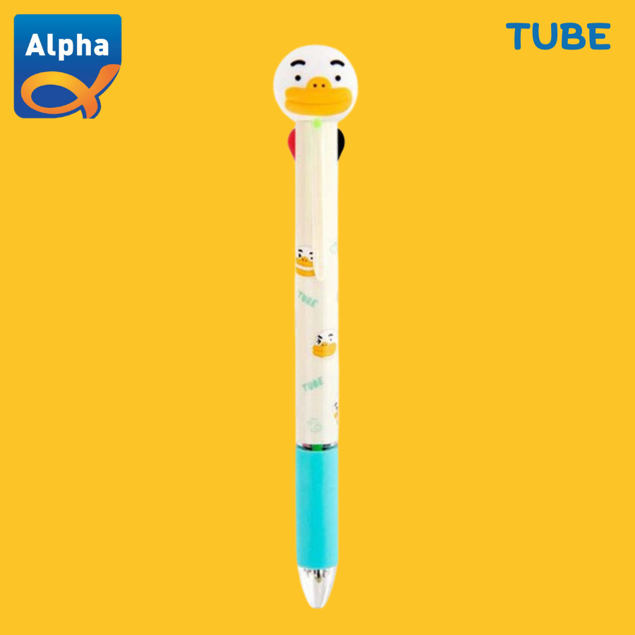 

[Kakao Friends] Figure 4 Colors Oil-Based Pen - Tube / Pulpen 4 Warna - Tube