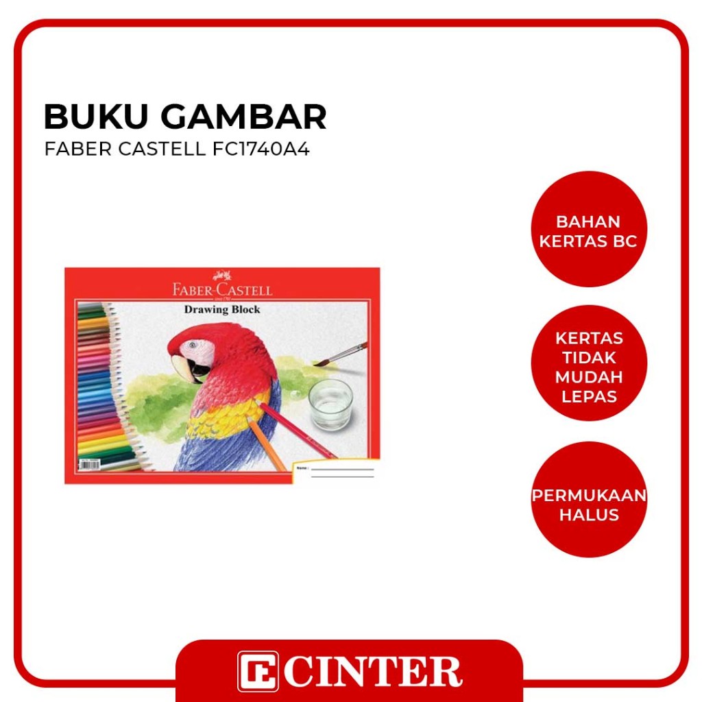 

FABER CASTELL - BUKU GAMBAR / MENGGAMBAR / DRAWING BOOK FABER CASTELL A4