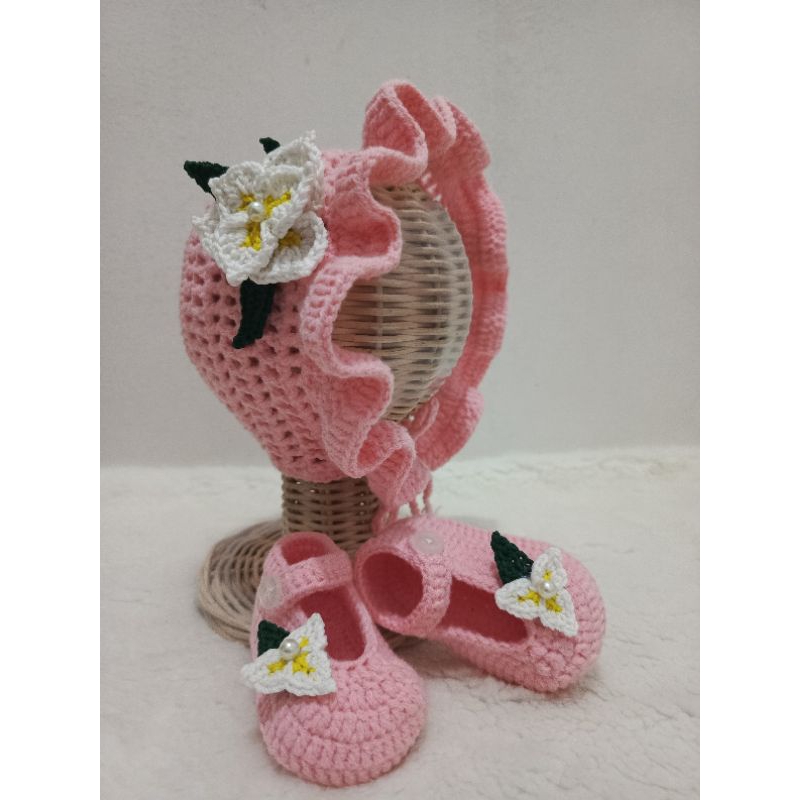 Topi Bayi lucu || Bonnet rajut Bayi perempuan || Topi Rajut Bayi || Topi Rajut Handmade