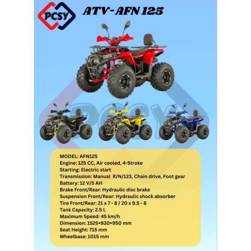 ATV PCSY AFN 125 Mini ATV 125cc