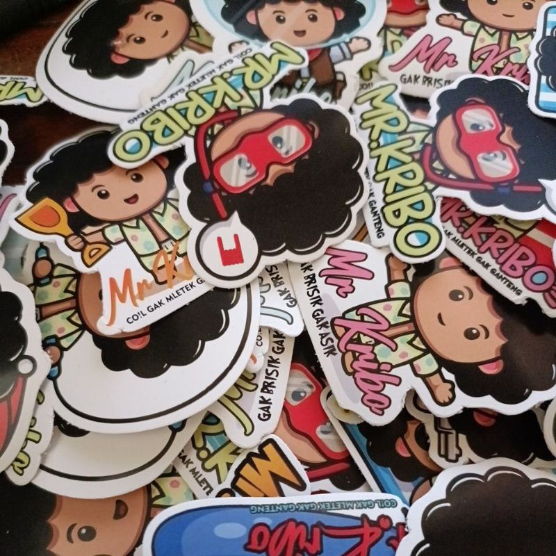 

Sticker/Stiker Label Pot Cream Kribo Vol.3 bahan USA 10 Biji Grosir