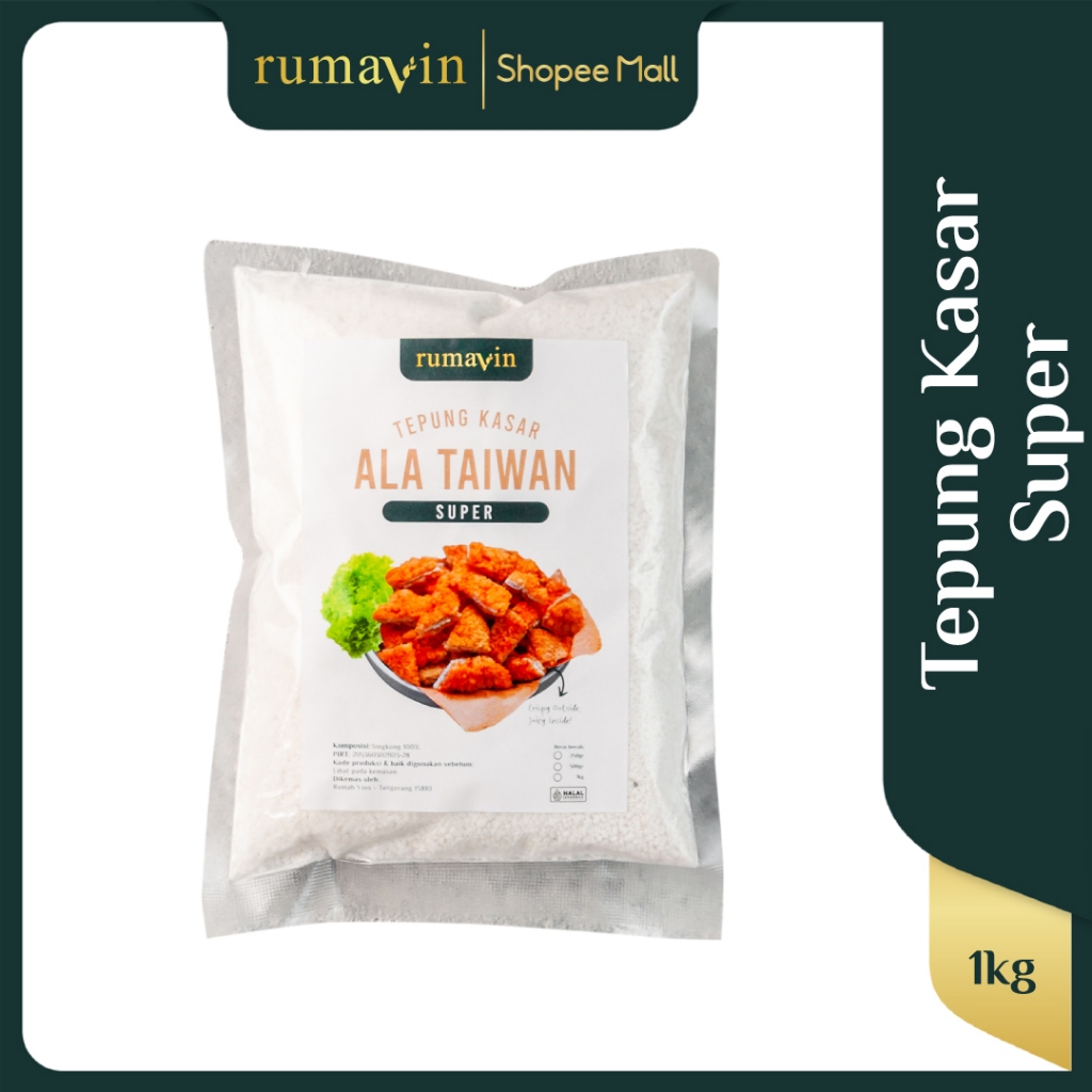 

RUMAVIN - Tepung Taiwan Ala Shihlin Crispy Chicken / Tepung Kasar Shihlin 500gr / 1kg