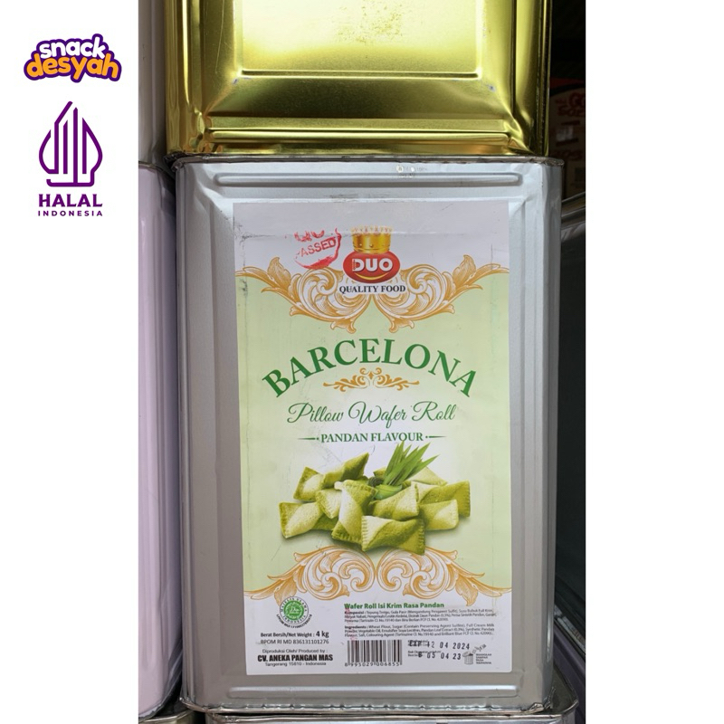 

PILLOW WAFER ROLL BARCELONA ( 4 KG ) / PANDAN / VANILLA / CHOCOLATE / BLUEBERRY