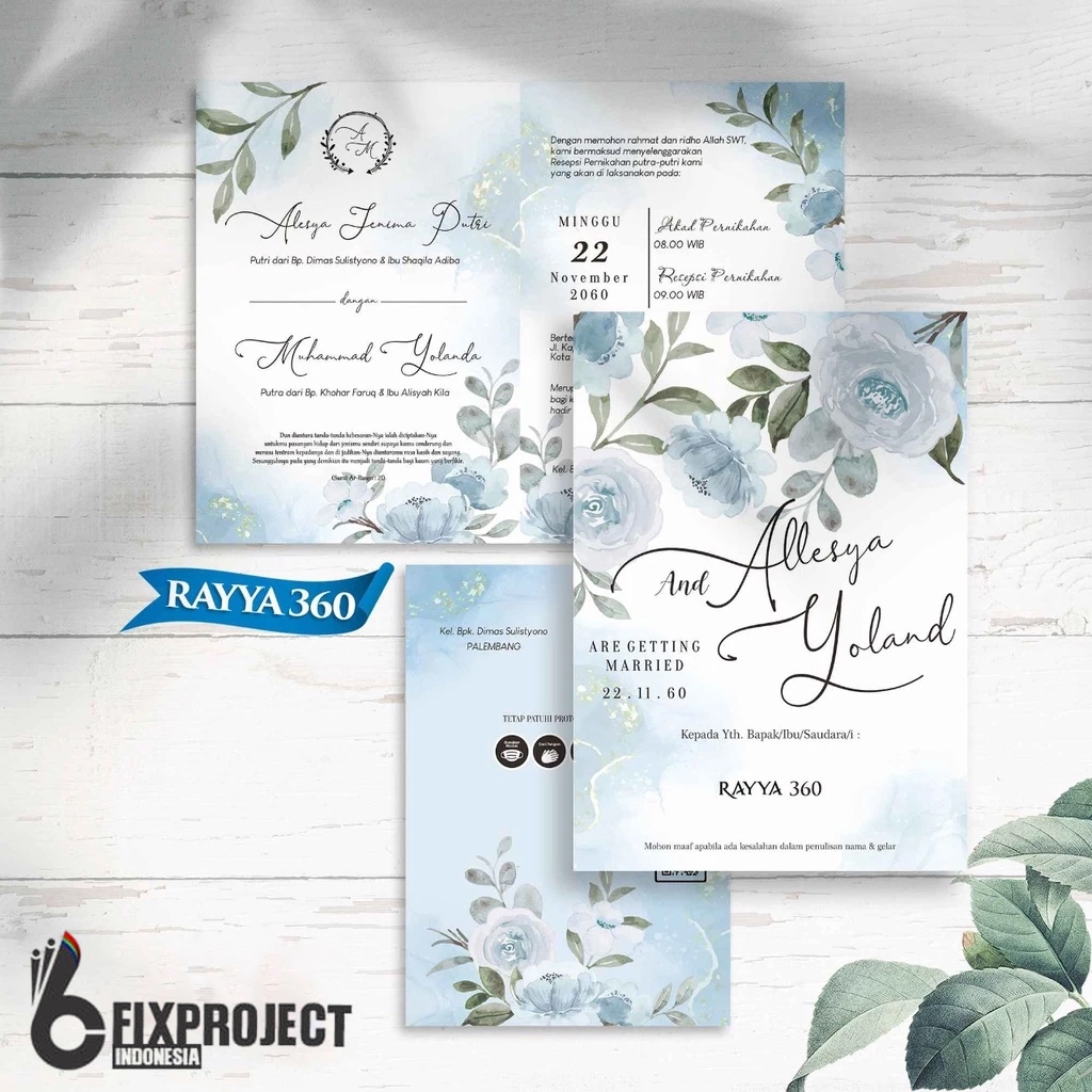 UNDANGAN PERNIKAHAN RAYYA 360 | CETAK UNDANGAN MURAH | RAYYA