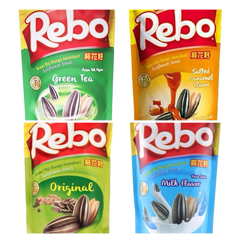 

Rebo Kuaci Biji Bunga Matahari all varian rasa pilihan kemasan 140 gram