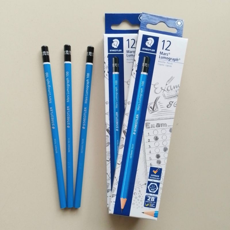 

RB Pensil Kayu Pensil 2B Staedtler Mars Lumograph ( 12 Pcs ) [ Original ]