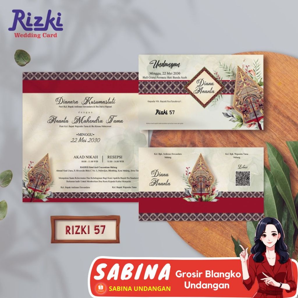 BLANGKO UNDANGAN RIZKI 57 | SABINA UNDANGAN FREE KATALOG DAN FILE SETTING