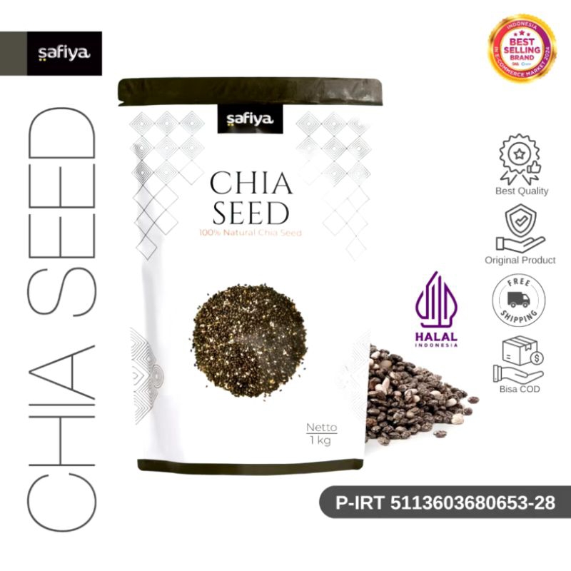 

Safiya Chia Seed 1 Kg - 500 gr - 250 gr - 70 gr / Biji Chia