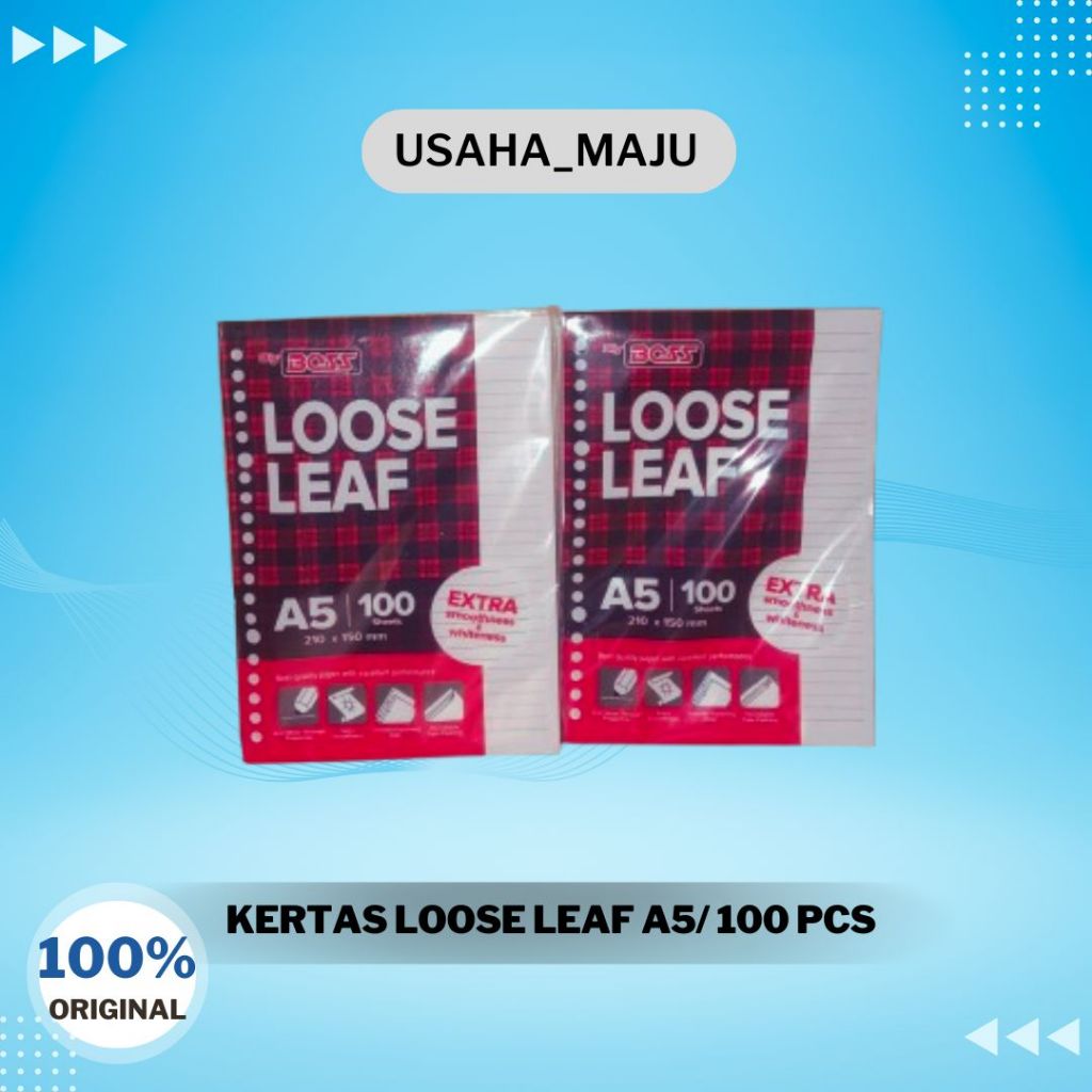 

BigBoss/Loose Leaf A5 100 Lembar/Binder Ukuran A5 Isi 100 Lembar