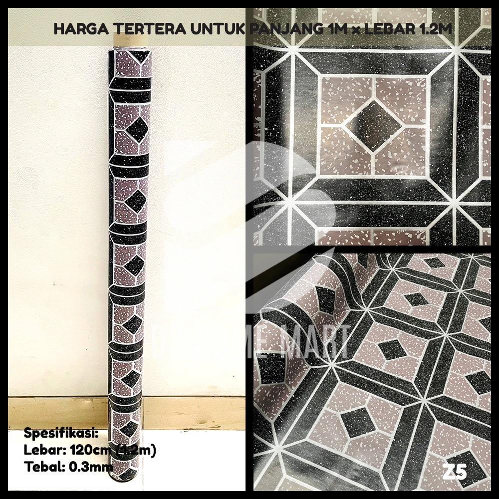 Z5 - PER METER Karpet Lantai Tikar Plastik Vinyl METERAN dengan Lebar 1.2m