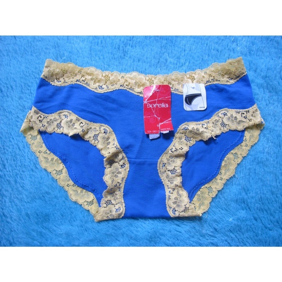 CELANA DALAM KATUN SORELLA COTTON PANTY S24-080179 BLE SIZE M - MODEL MIDI