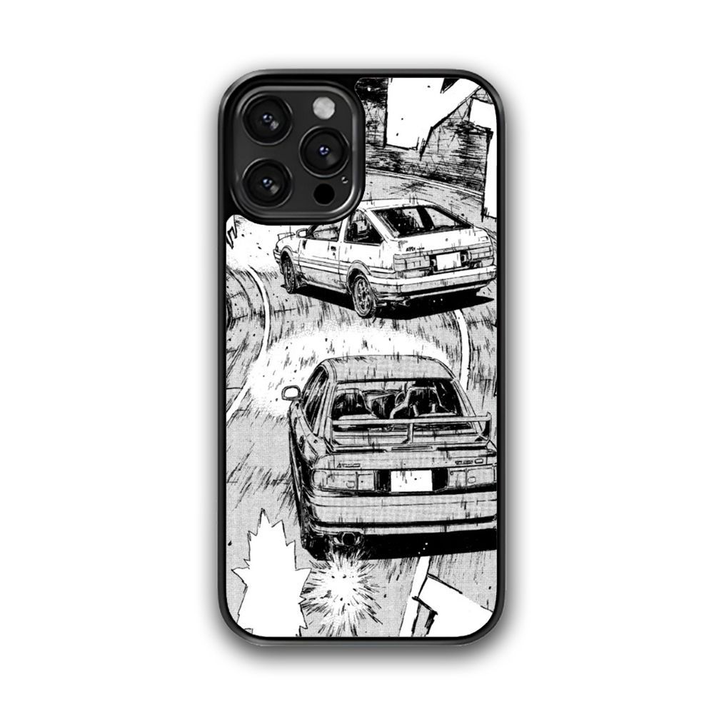 CASING iPhone 5 6 7 8 SE X XR XS 11 12 13 14 15 16 Promax Mini Plus CASE Initial D Manga Panel AE86 