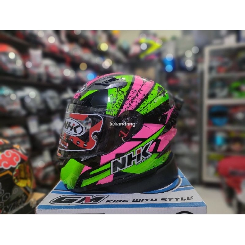 NHK RX9 HAWK SPETANOR RAVEN PAKET SPOILER WARNA HELM FULL FACE VISOR FLAT CLEAR