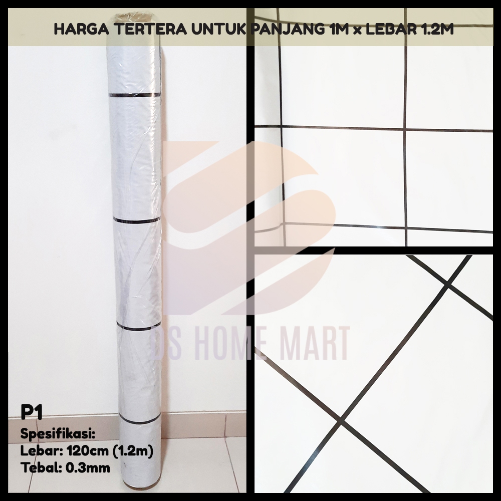 P1 - PER METER Karpet Lantai Tikar Plastik Vinyl METERAN dengan Lebar 1.2m