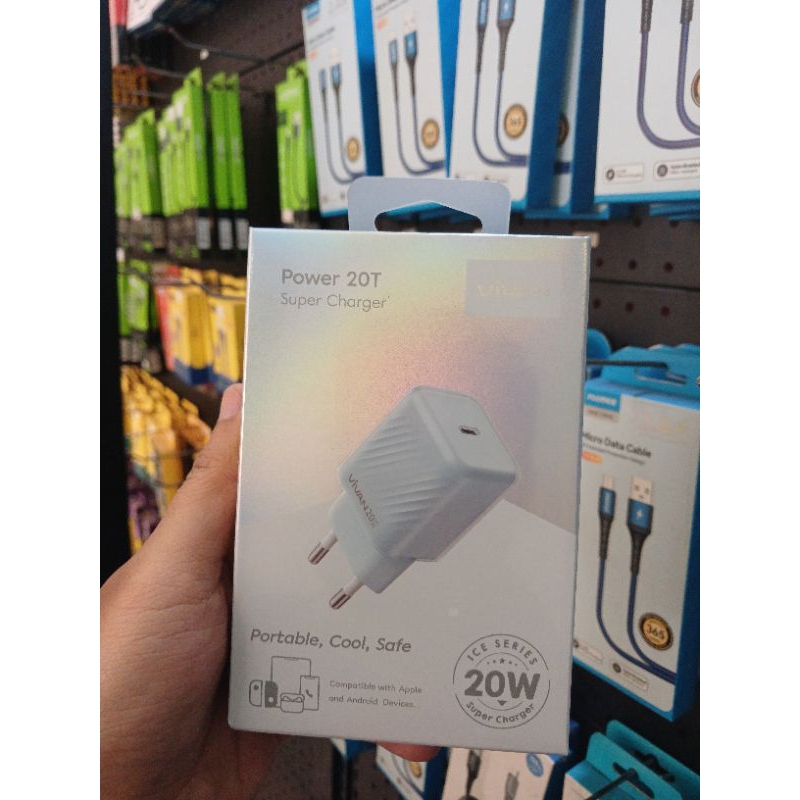 Adaptor vivan smart phone charger 20w iphone/android