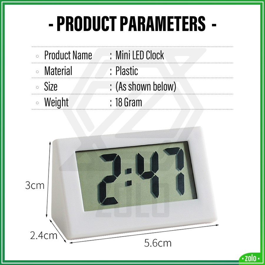 TOKODUACICI Jam digital mini dashboard lcd jam meja mini/ digital desk clock